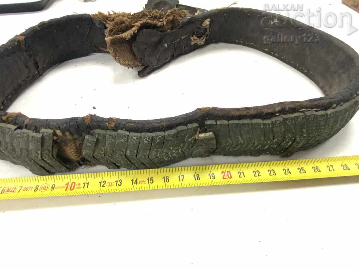 Възрожденски колан сребро сечан кожа реставрация - 5