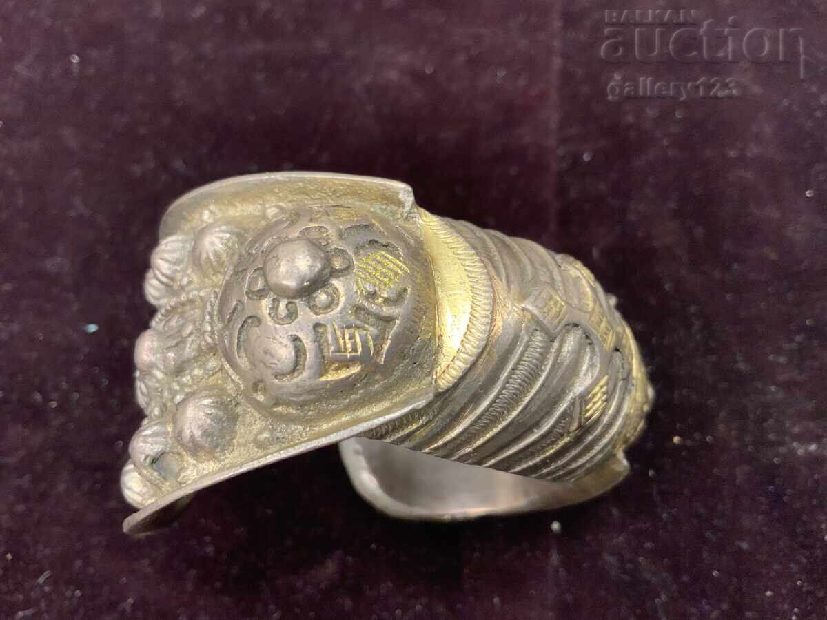 Licitație Brățară renascentistă argint filigran aur cruce Licitație Brățară renascentistă argint filigran aur cruce