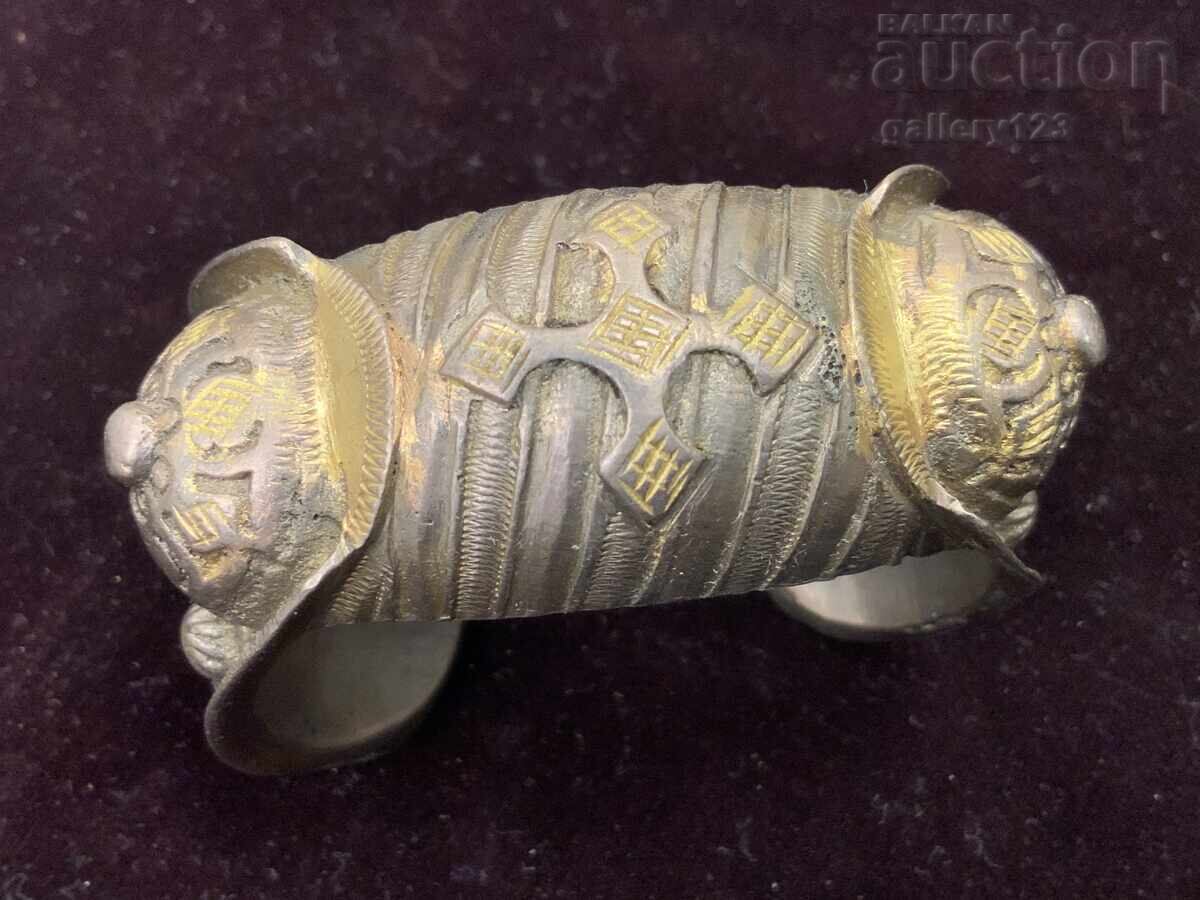 Brățară renascentistă argint filigran aur cruce - 5 Brățară renascentistă argint filigran aur cruce - 5