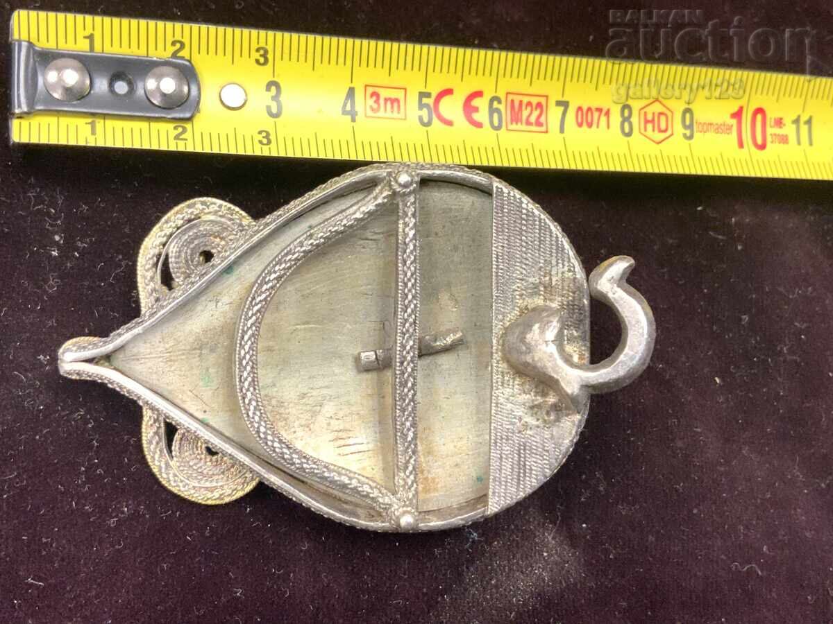 Аукцион Сребро филигран пафта единичка позлата