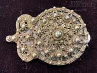 Сребро филигран пафта единичка позлата