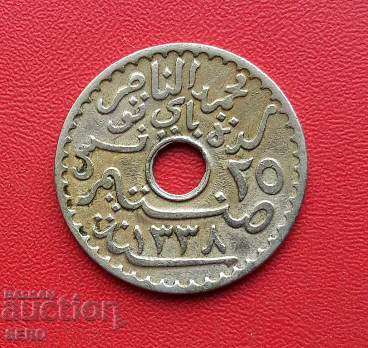 Tunis - 25 centime 1920 cu preț 3.01 BGN | € 1.54
