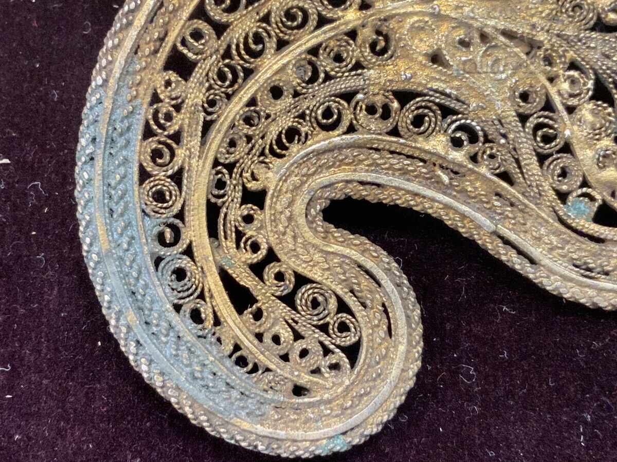 Bijuterie renascentistă argint filigran aurire sticlă - 5 Bijuterie renascentistă argint filigran aurire sticlă - 5