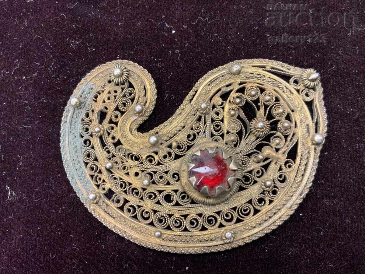 Bijuterie renascentistă argint filigran aurire sticlă Bijuterie renascentistă argint filigran aurire sticlă