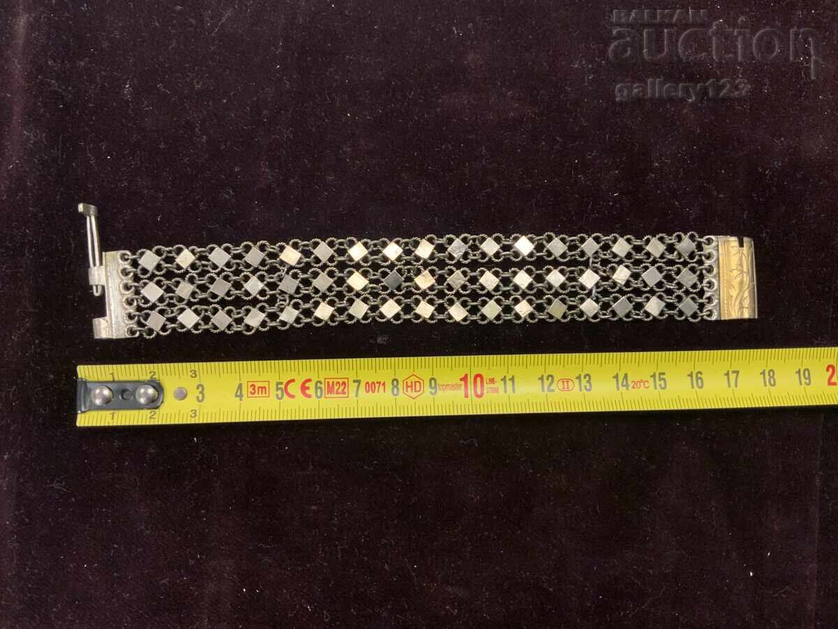 Licitație Brățară renascentistă argint aurită gravură Licitație Brățară renascentistă argint aurită gravură