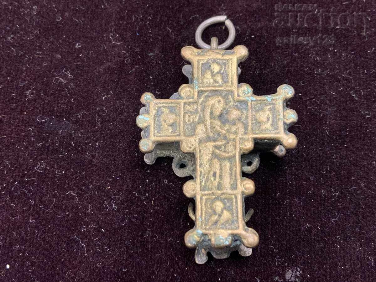 Cruce renascentistă bilaterală Fecioara Maria Isus Cruce renascentistă bilaterală Fecioara Maria Isus