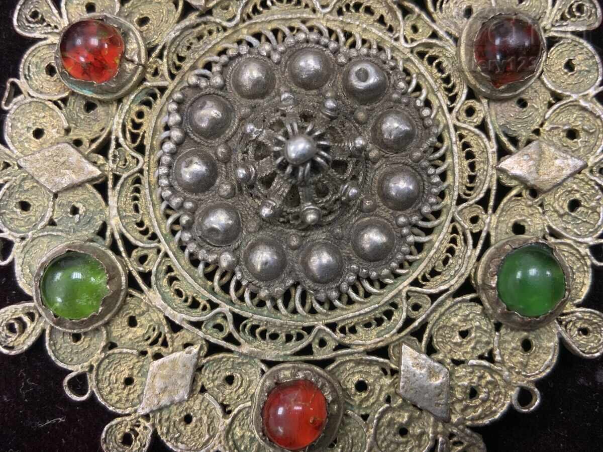 Възрожденски сребърен филигран накит позлата - 5