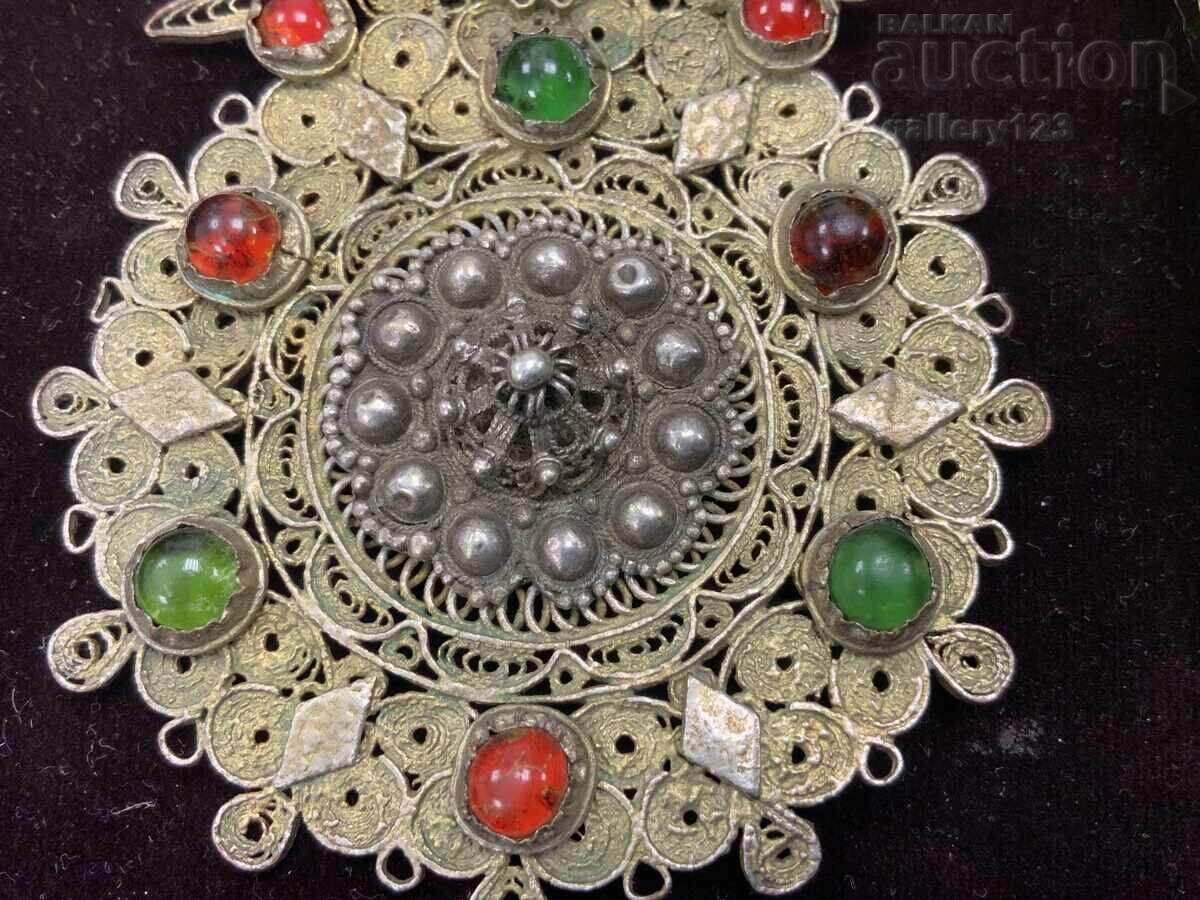 Възрожденски сребърен филигран накит позлата