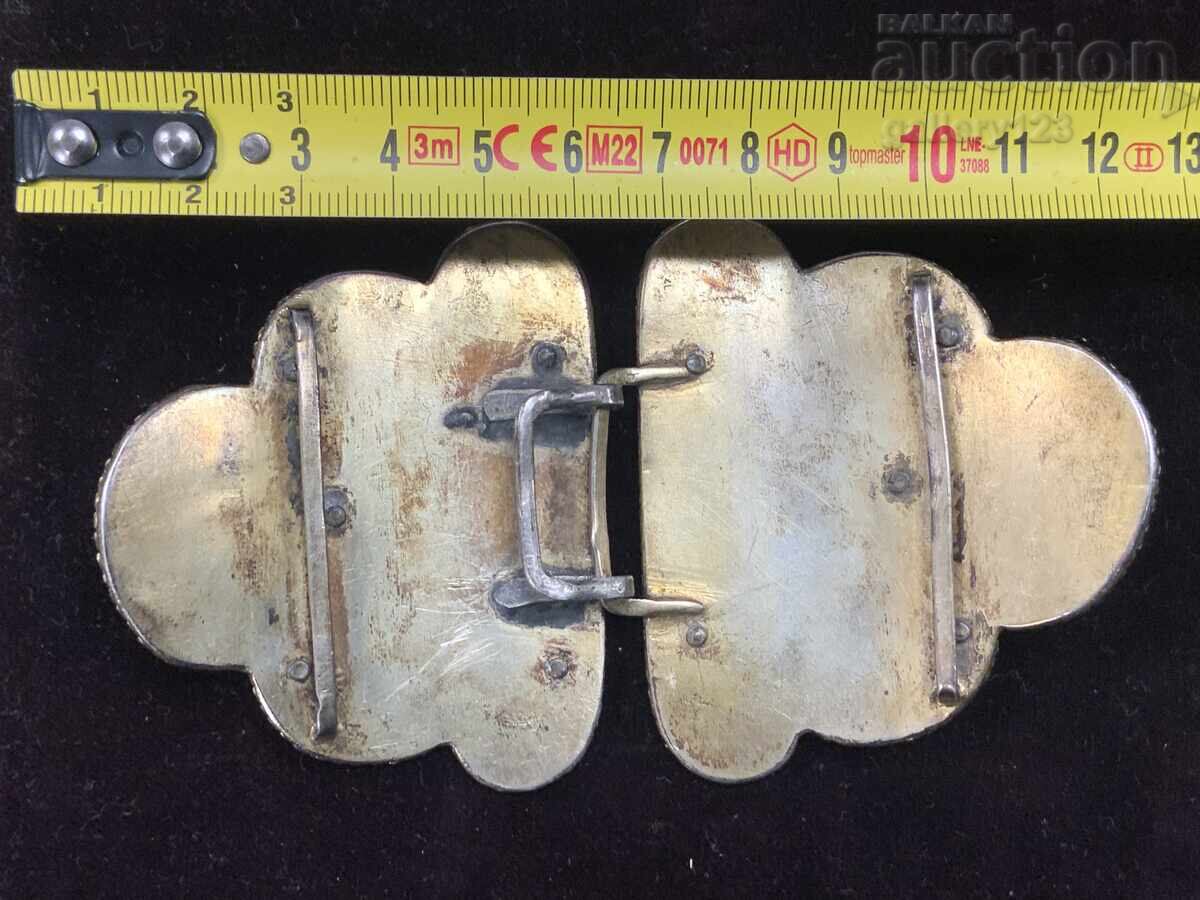 Vechi paftale de argint, marcate, email colorat pictat - 6 Vechi paftale de argint, marcate, email colorat pictat - 6