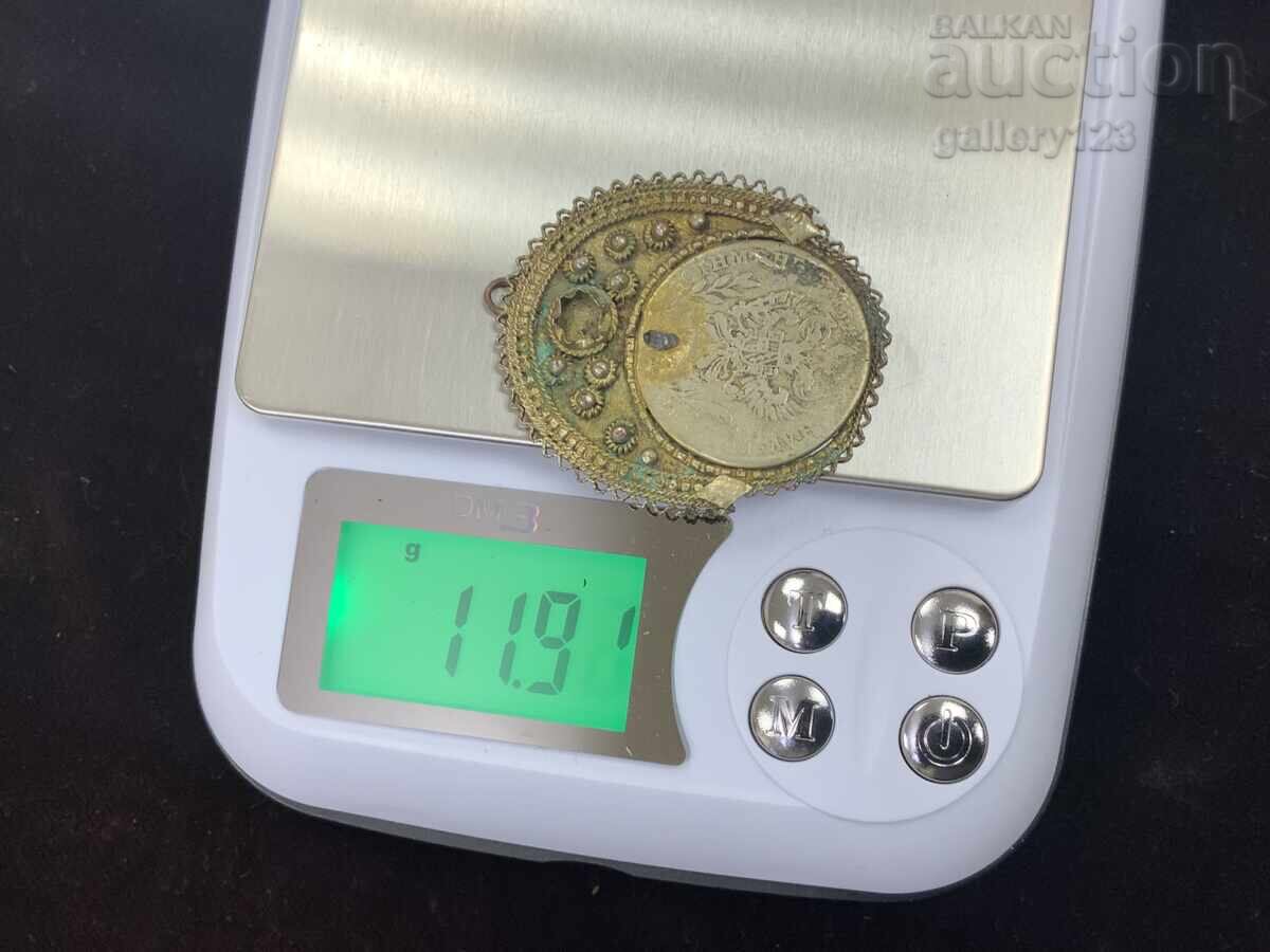 Bijuterie argint filigran renascentist monedă aurită - 5 Bijuterie argint filigran renascentist monedă aurită - 5