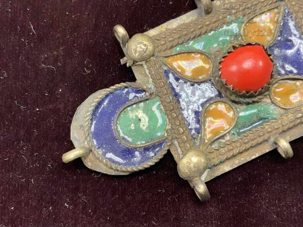 Delivery of Jewelry detail with colored enamel Delivery of Jewelry detail with colored enamel