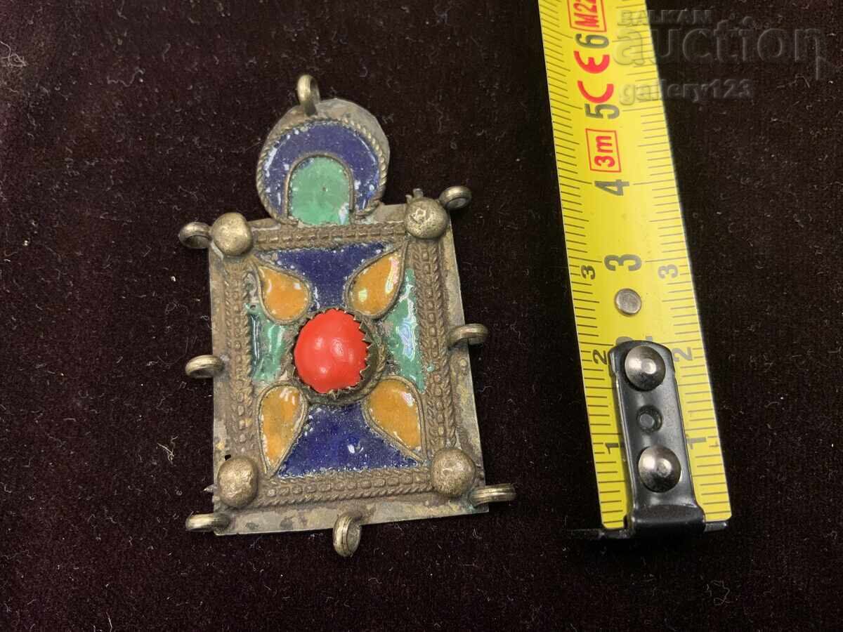 Jewelry detail with colored enamel Jewelry detail with colored enamel