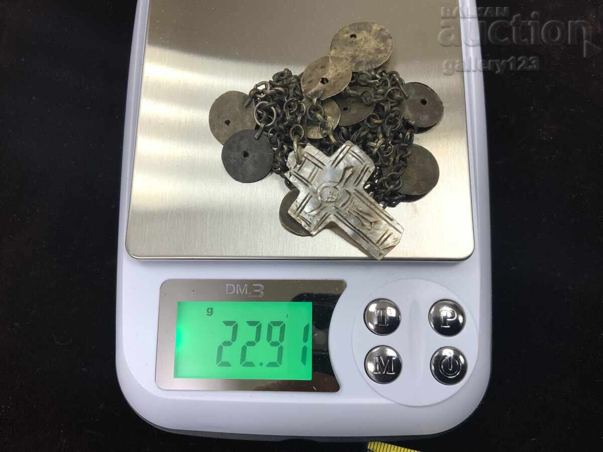 Възрожденски божигробски седефен кръст синджир - 6