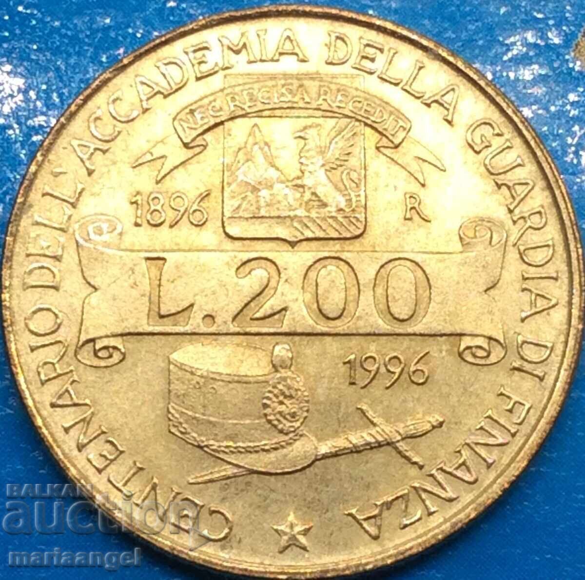 200 lira 1996 Italy 100 years - jubilee