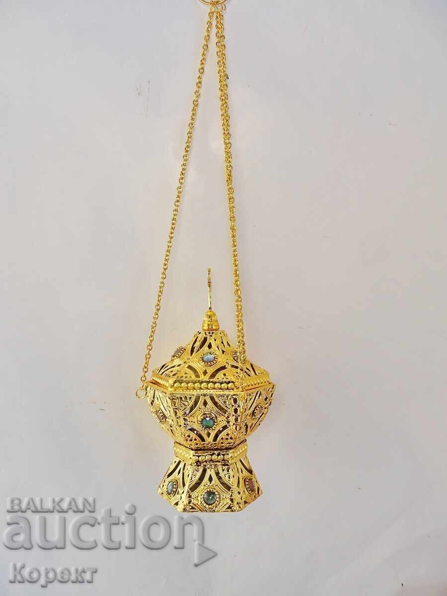 Bronze censer with stones