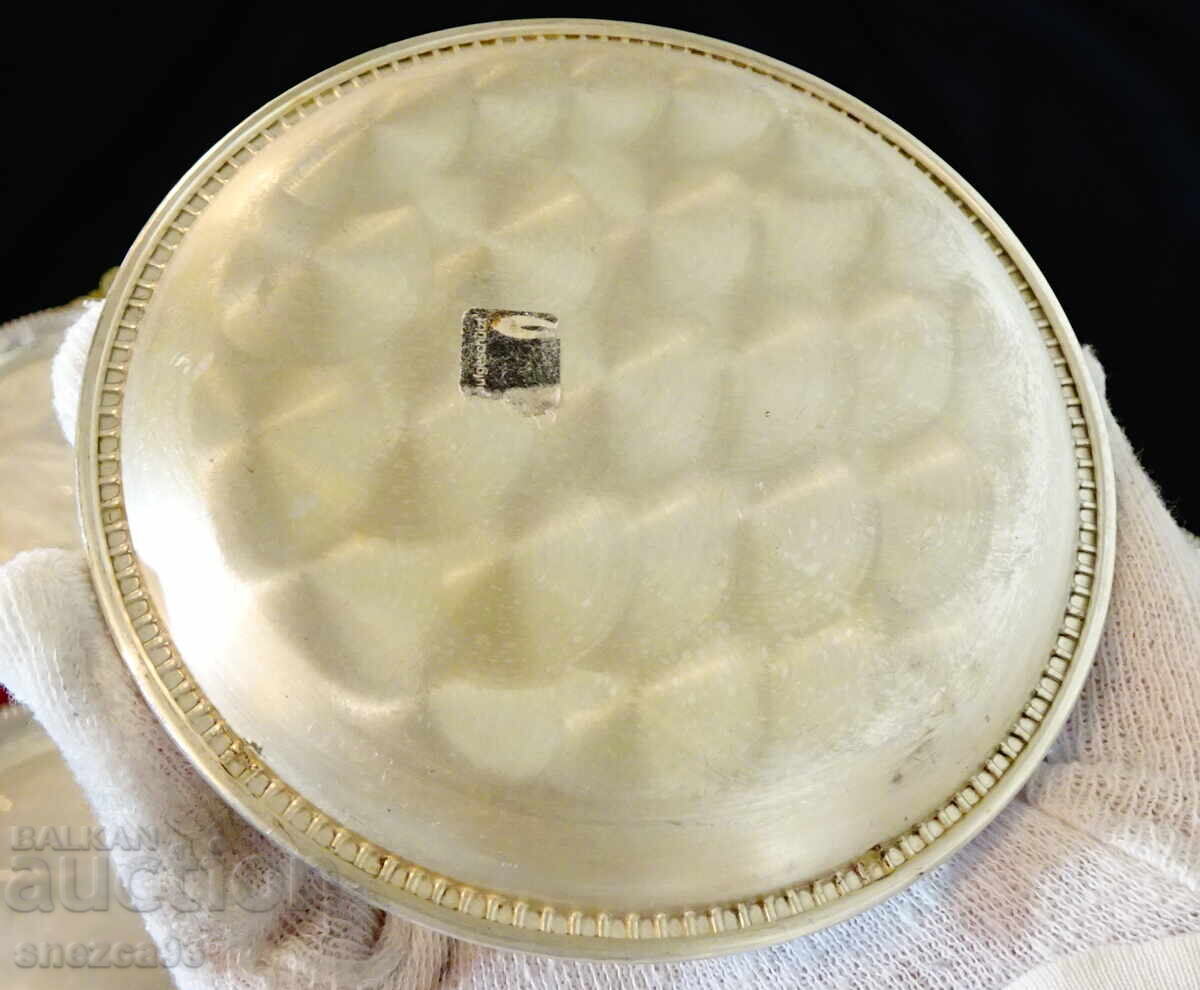 Auction  Silver-plated plates, relief, stamp, set of 7 pieces