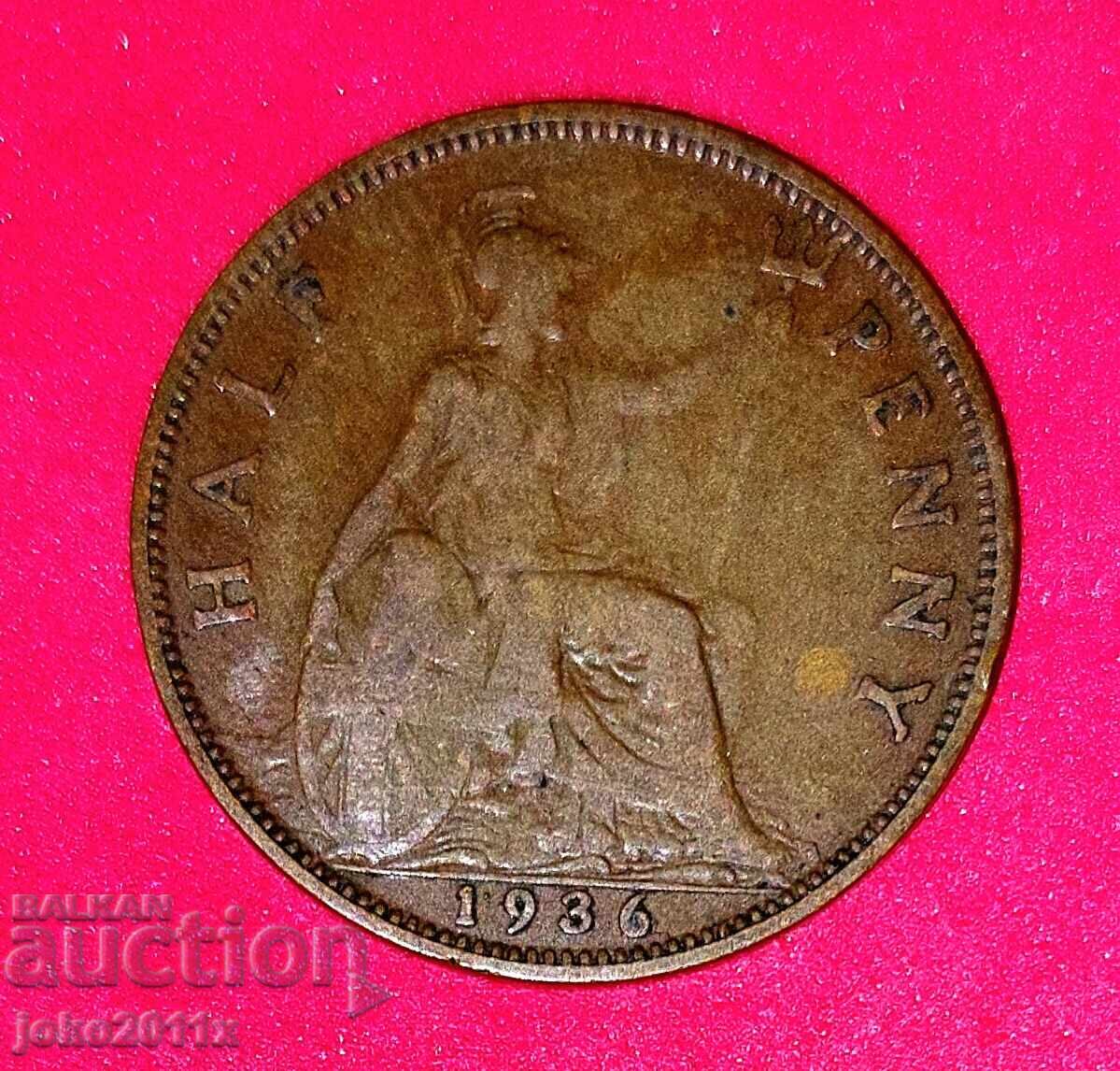 Great Britain - 1/2 Penny from 1936 Great Britain - 1/2 Penny from 1936