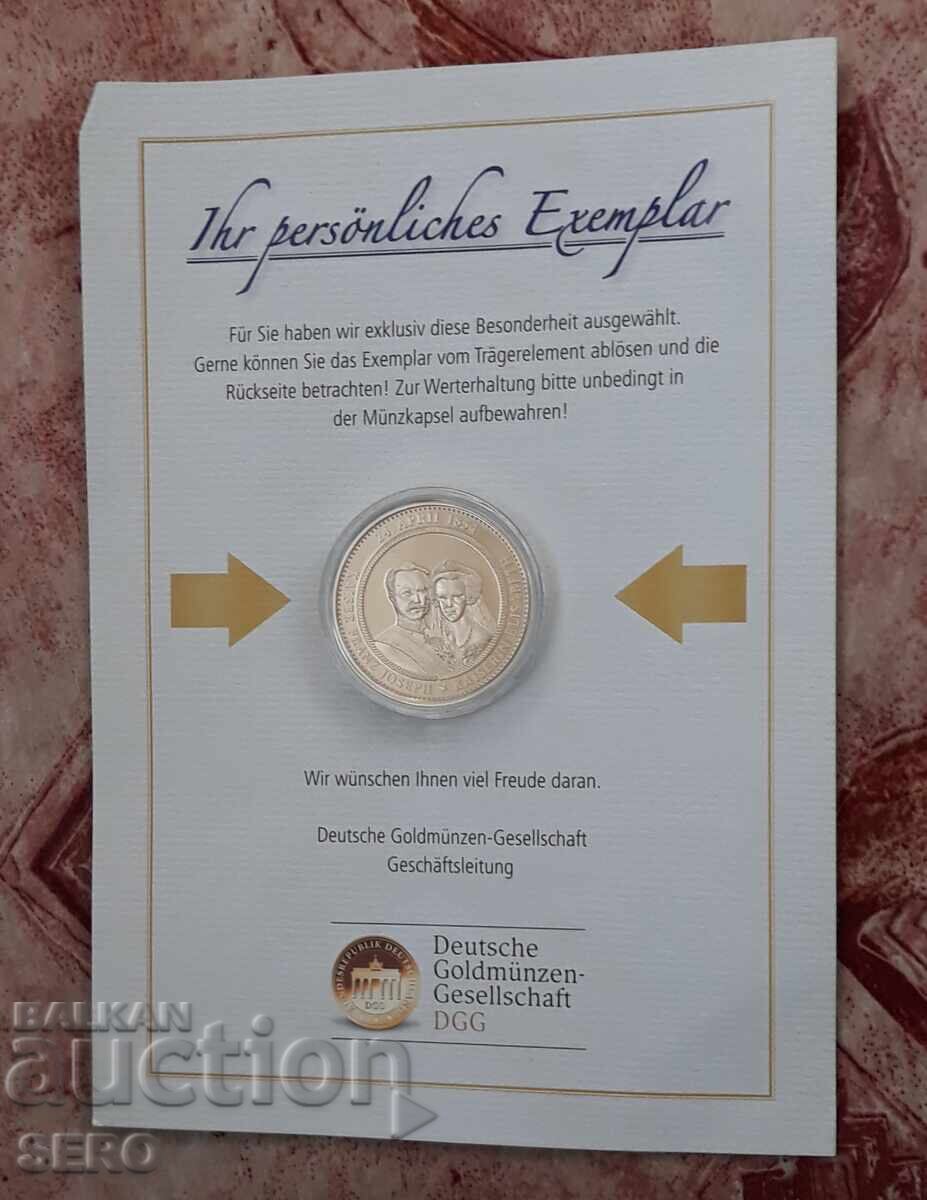 Medalie-Germania-kaiser Franz Joseph și Elisabeta