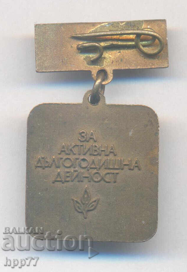 Рядък награден знак За Активна Дългогодишна Дейност ДСК с цена 5.00 лв. | € 2.56