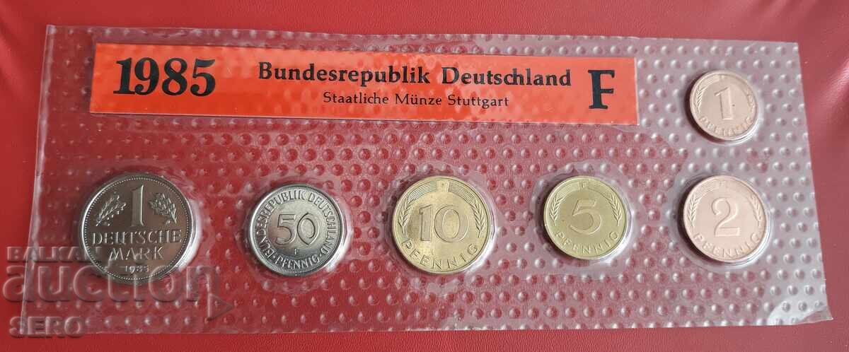 Germania - SET 1985 F-Stuttgart din 6 monede - mat-lucios