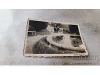 Photo Aytos Two schoolgirls sitting on a park bench 1937