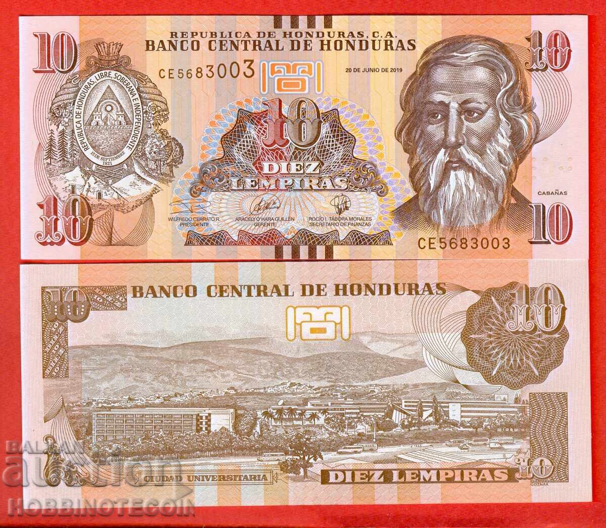ХОНДУРАС HONDURAS 10 Лемпира емисия issue 2019 НОВА UNC
