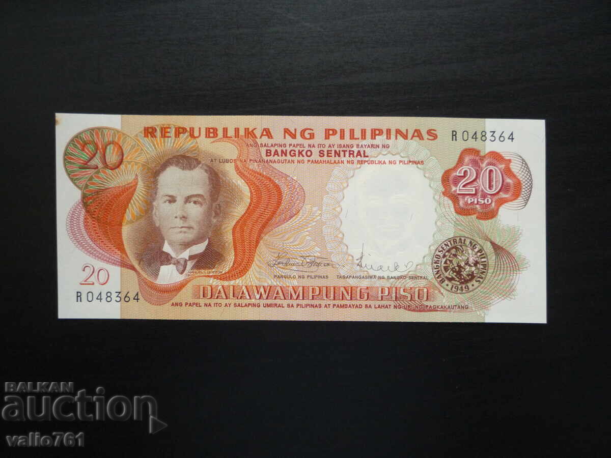 FILIPINE 20 PESOS 1971 NOUĂ UNC FILIPINE 20 PESOS 1971 NOUĂ UNC