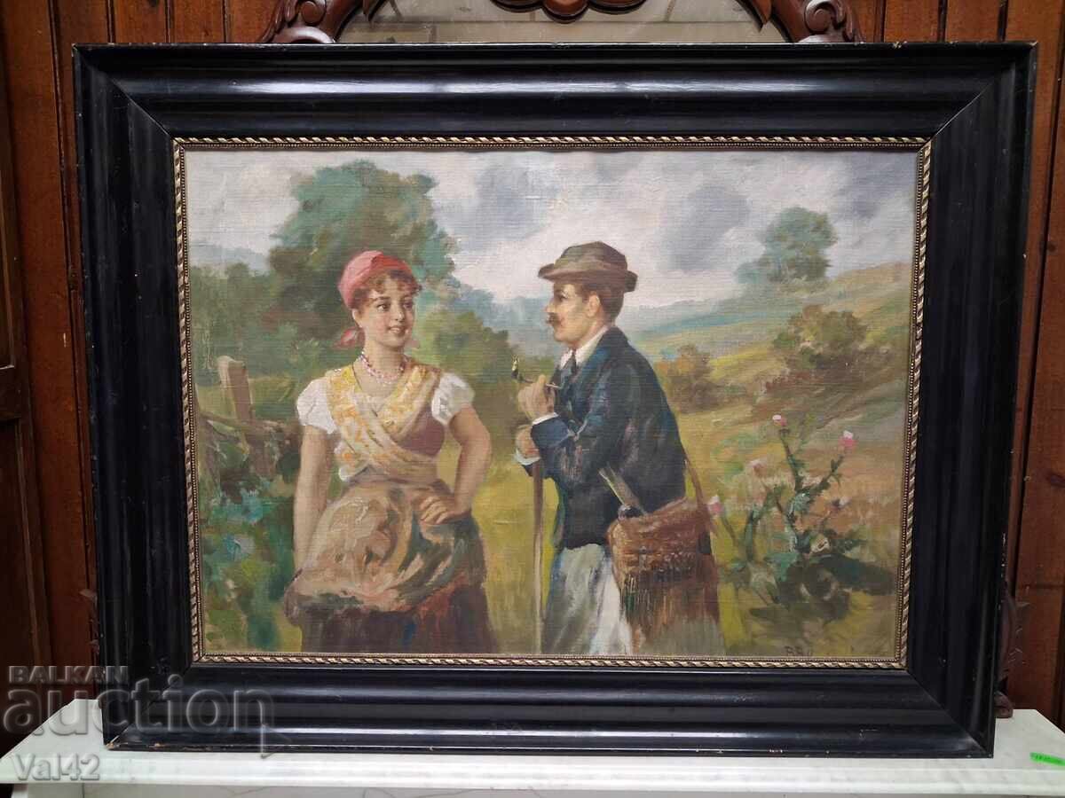 Αγροτική σκηνή με άνδρα και γυναίκα Αγροτική σκηνή με άνδρα και γυναίκα