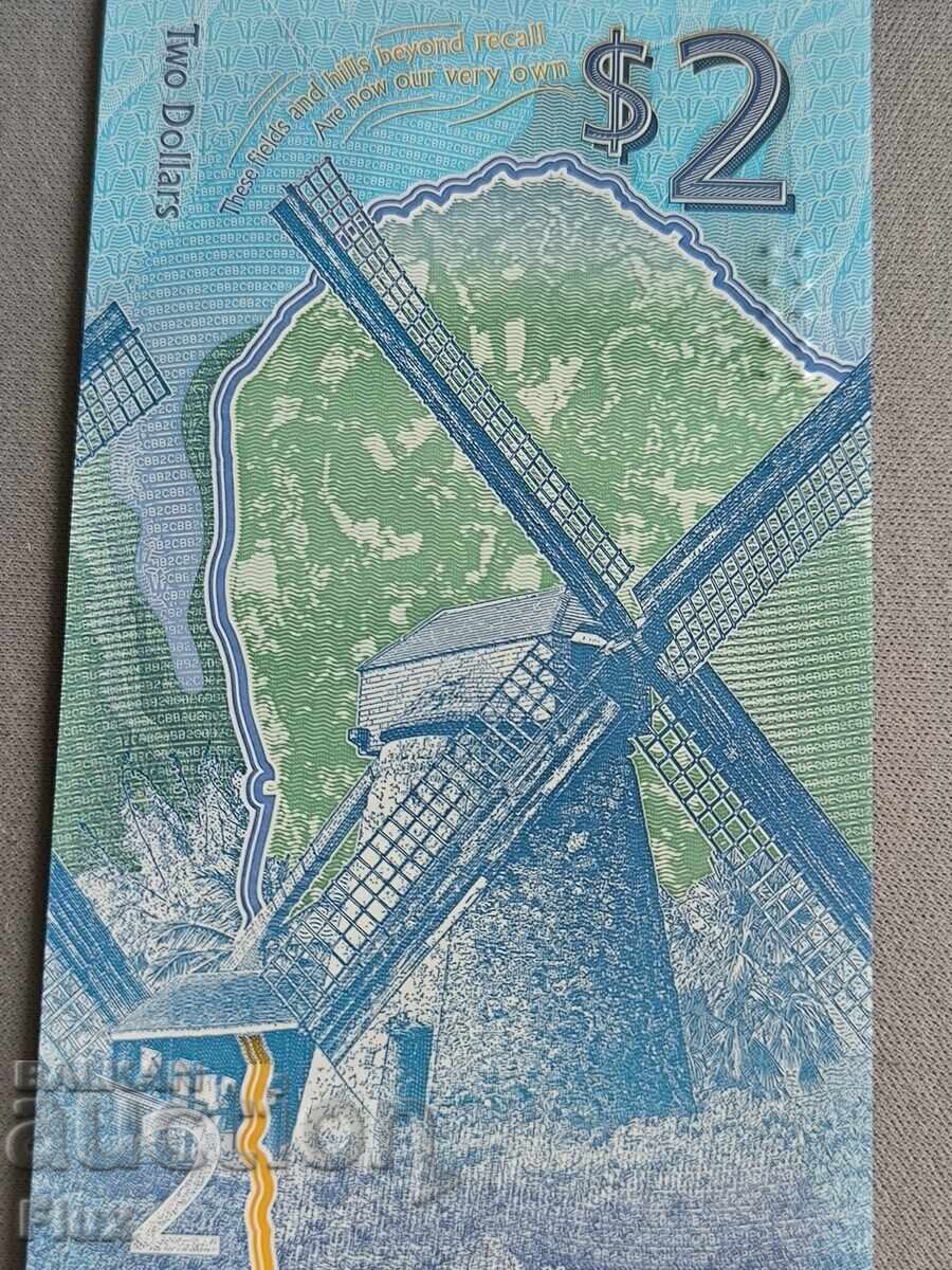Банкнота - Барбадос - 2 долара UNC | 2022г. - 6 Банкнота - Барбадос - 2 долара UNC | 2022г. - 6
