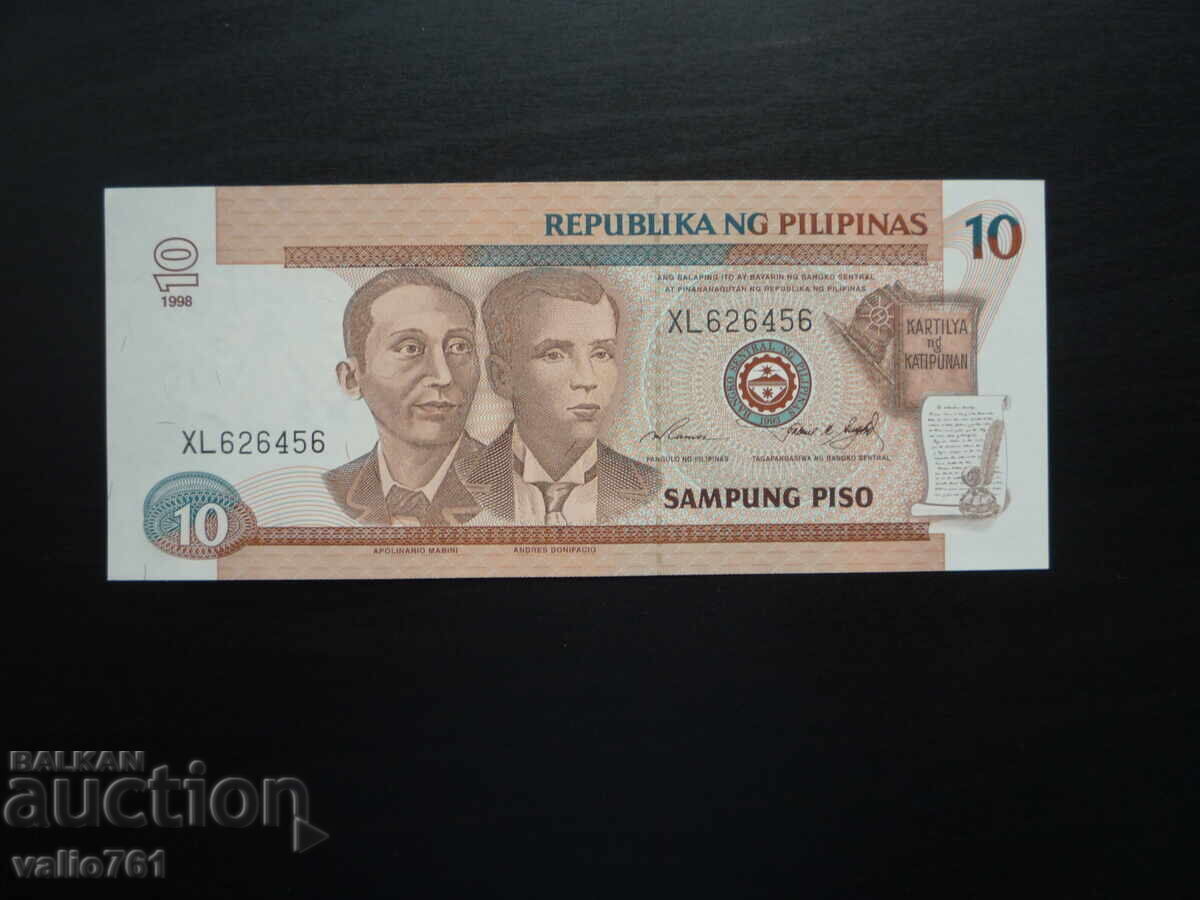 FILIPINE 10 PESOS 1998 NOUĂ UNC