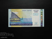 MADAGASCAR 5000 5 000 ARIARY 2008 NOUĂ UNC