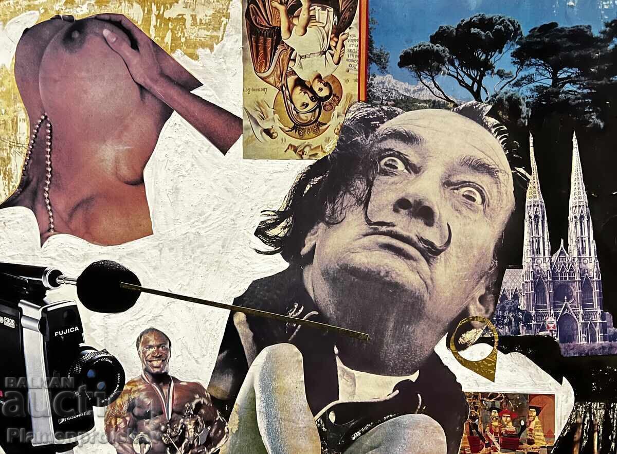 Auction UNIQUE COLLAGE PAINTING SALVADOR DALI TSVYATKO TSVETKOV Auction UNIQUE COLLAGE PAINTING SALVADOR DALI TSVYATKO TSVETKOV