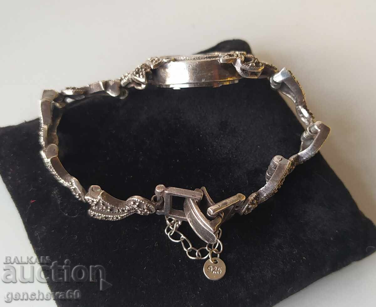 Vintage WINNER watch with a silver chain - 5