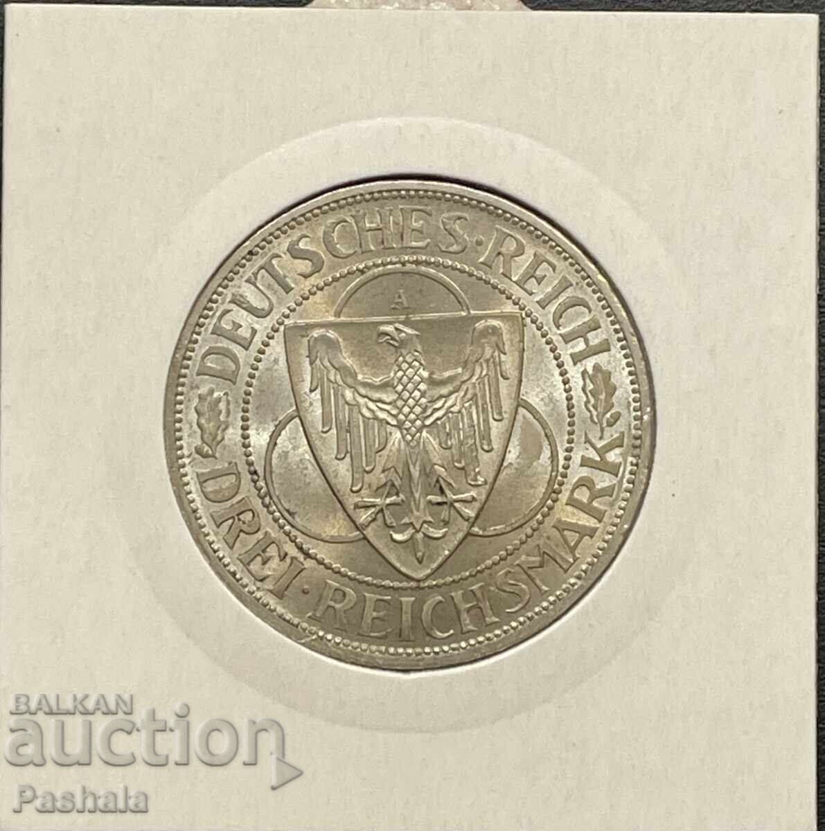 Germania 3 mărci 1930. Calitate cu preț 280.00 BGN | € 143.16