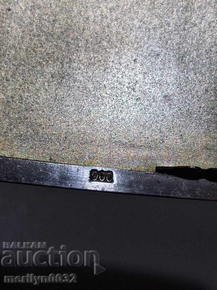 Παράδοση Ασημένια ταμπακέρα 900/1000 ασήμι με νιέλο 102,36 γρ