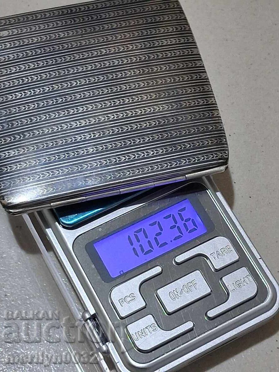 Ασημένια ταμπακέρα 900/1000 ασήμι με νιέλο 102,36 γρ - 5