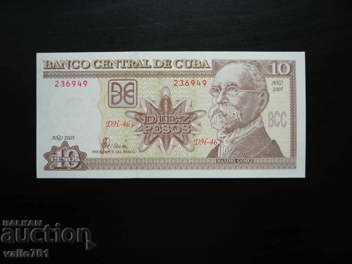 КУБА  10  ПЕСОС  2005   НОВА UNC