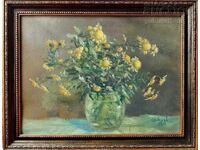 Картина "Жълто димитровче", худ. Димитър Онбешев (1906-1973)