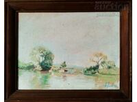 Картина, пейзаж, 1993 г., худ. Б. Русенов (1946-2015)