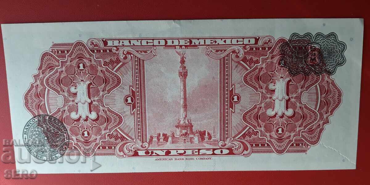 Bancnotă-Mexic-1 peso 1970 cu preț 3.01 BGN | € 1.54