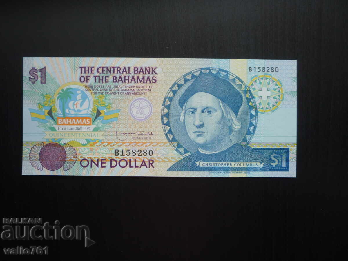 BAHAMAS ISLANDS BAHAMAS 1 DOLLAR 1992 NEW UNC JUBILEE