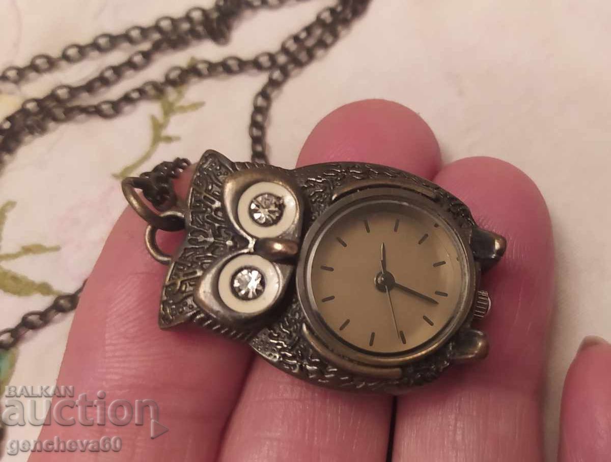 Κολιέ με μενταγιόν ρολόι Κουκουβάγια και άλλο χειροποίητο - 6 Κολιέ με μενταγιόν ρολόι Κουκουβάγια και άλλο χειροποίητο - 6