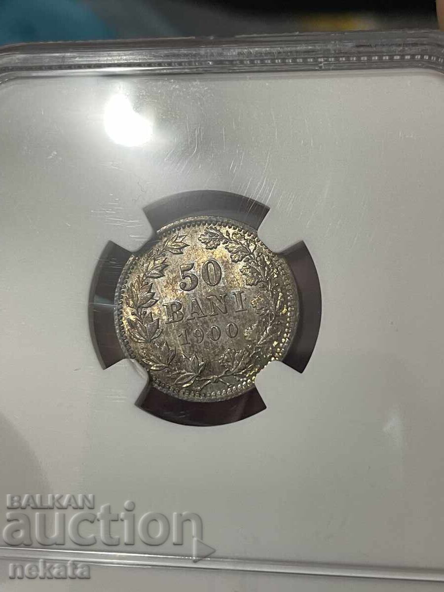 Δημοπρασία Ρουμανία 50 bani, 1900 g. MS64 NGC Δημοπρασία Ρουμανία 50 bani, 1900 g. MS64 NGC