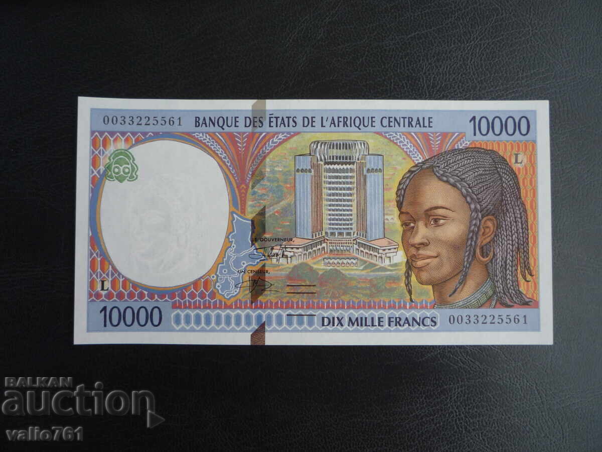 CENTRAL AFRICA 10,000 FRANCS (L) GABON 2000 NEW UNC CENTRAL AFRICA 10,000 FRANCS (L) GABON 2000 NEW UNC
