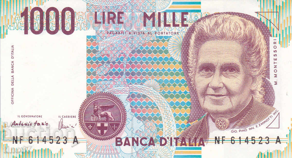 tino37- ΙΤΑΛΙΑ - 1000 ΛΙΡΕΣ - 1990 - VF+ με τιμή 1.60 BGN | € 0.82