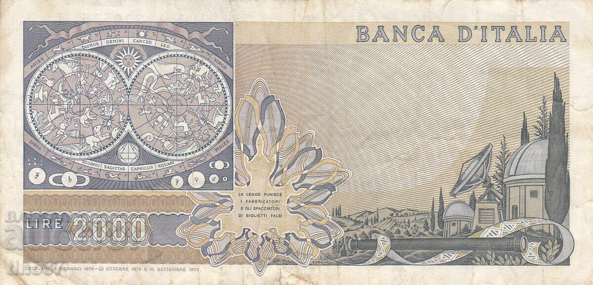 Δημοπρασία tino37- ΙΤΑΛΙΑ - 2000 ΛΙΡΕΣ - 1976 - F