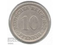 Germania - 10 Pfennig - 1902 F - KM# 12 - Wilhelm II - scut mic