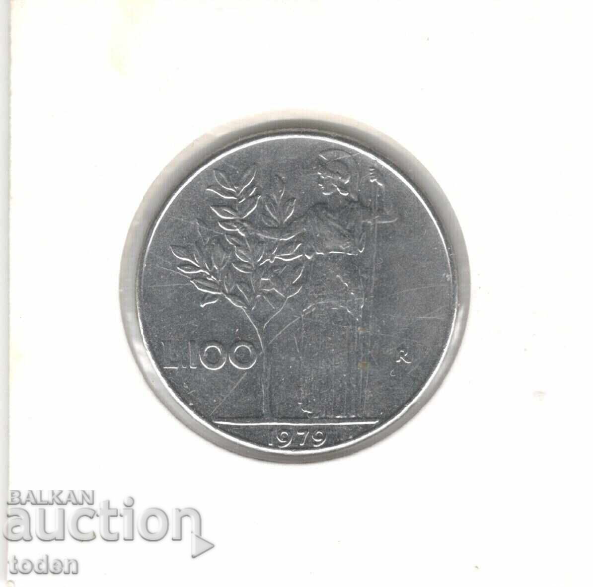 Аукцион Italy-100 Lire-1979 R-KM# 96.1-large type Аукцион Italy-100 Lire-1979 R-KM# 96.1-large type