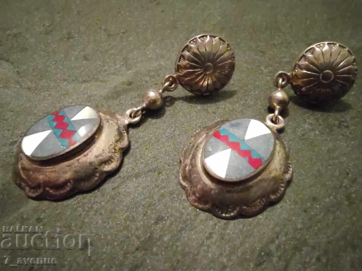 Ασημένια μακριά σκουλαρίκια, ένθετα με σφραγίδες 6.12.25 με τιμή 199.00 BGN | € 101.75 Ασημένια μακριά σκουλαρίκια, ένθετα με σφραγίδες 6.12.25 με τιμή 199.00 BGN | € 101.75