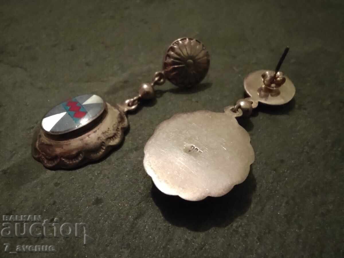 Παράδοση Ασημένια μακριά σκουλαρίκια, ένθετα με σφραγίδες 6.12.25 Παράδοση Ασημένια μακριά σκουλαρίκια, ένθετα με σφραγίδες 6.12.25